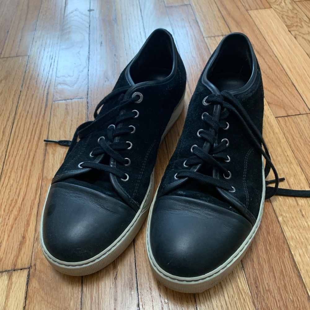 Lanvin Sneakers size 9 Black with leather front